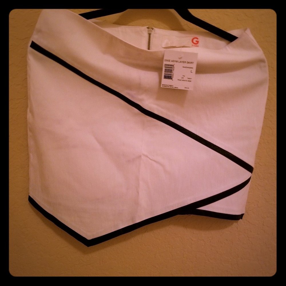 White and black skirt
